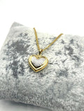 14K Gold Dual-Tone Heart Pendant