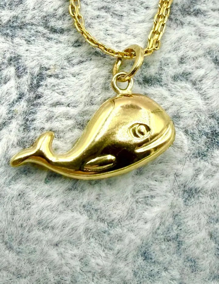 14K Gold "Whale" Pendant