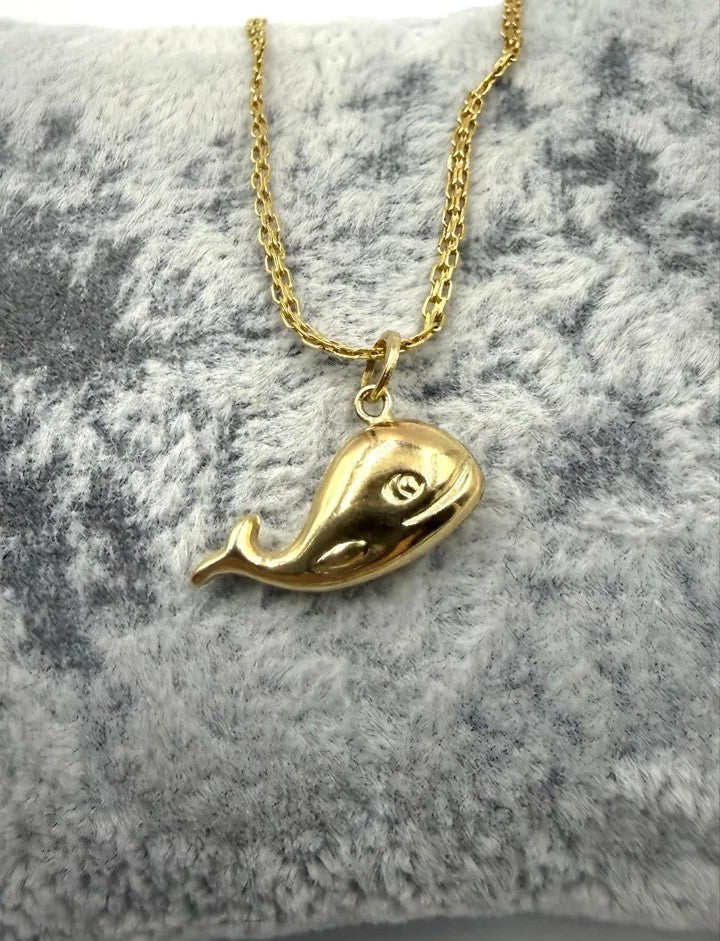 14K Gold "Whale" Pendant